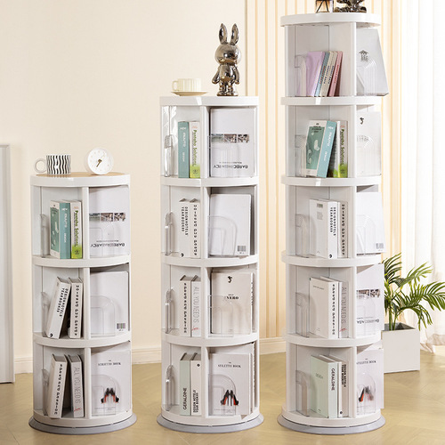 Rotating bookshelf floor standing storage rack children's small bookcase convenient stackable multi-layer book storage rack