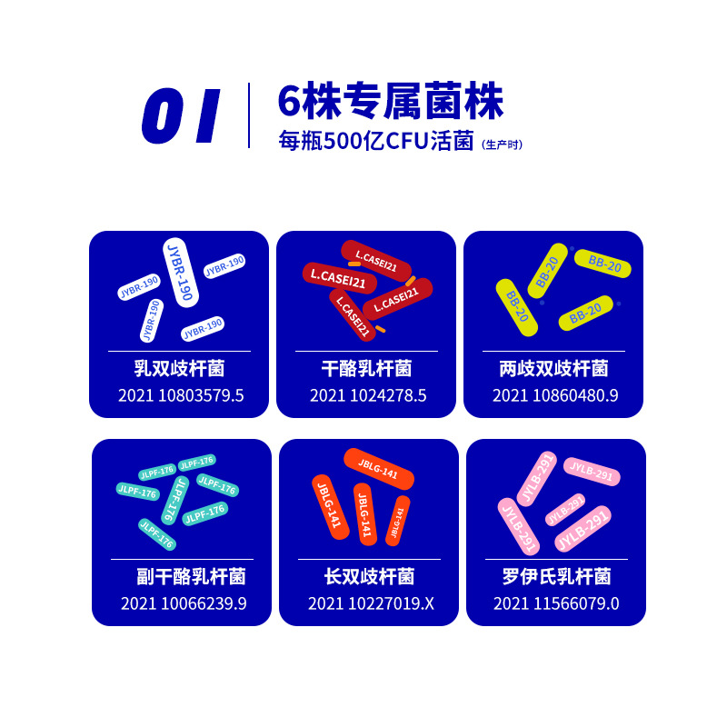 New Instant Enzyme Small Blue Bottle Probiotic Powder Wholesale Probiotic Freeze-Dried Powder Solid Beverage Contract Manufacturing