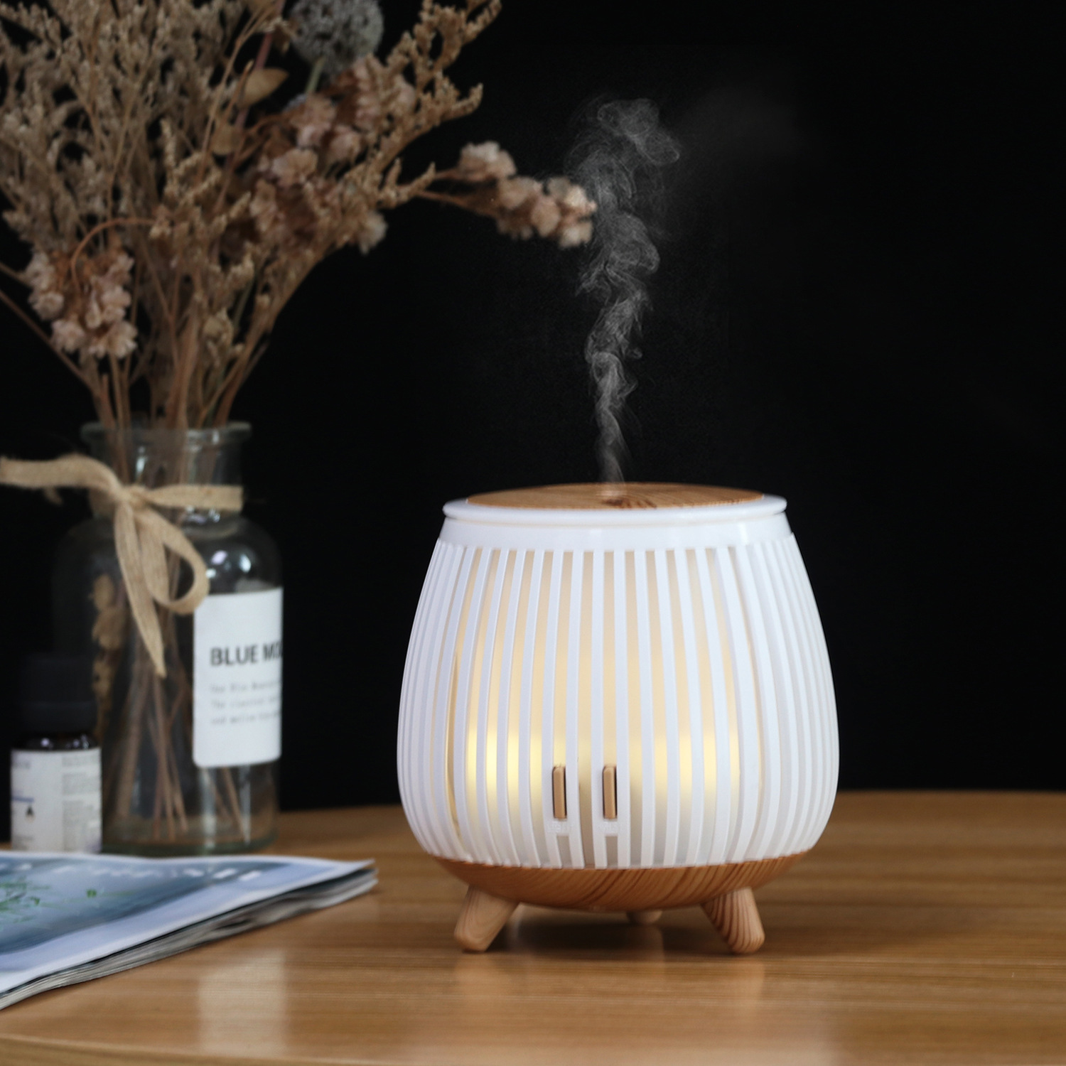 화이트+우드그레인 컬러