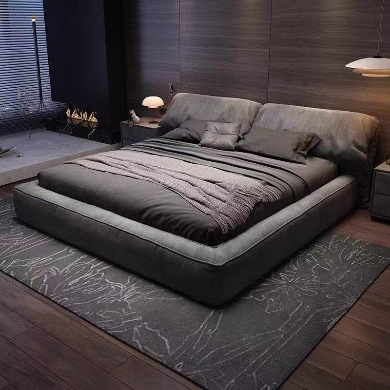 Light Luxury Elephant Ear Fabric Bed, Cream Style Master Bedroom, Simple Modern Double Bed, Nordic Ins Style Internet Celebrity Soft Bed Light Luxury Elephant Ear Fabric Bed, Cream Style Master Bedroom, Simple Modern Double Bed, Nordic Ins Style Internet Celebrity Soft Bed