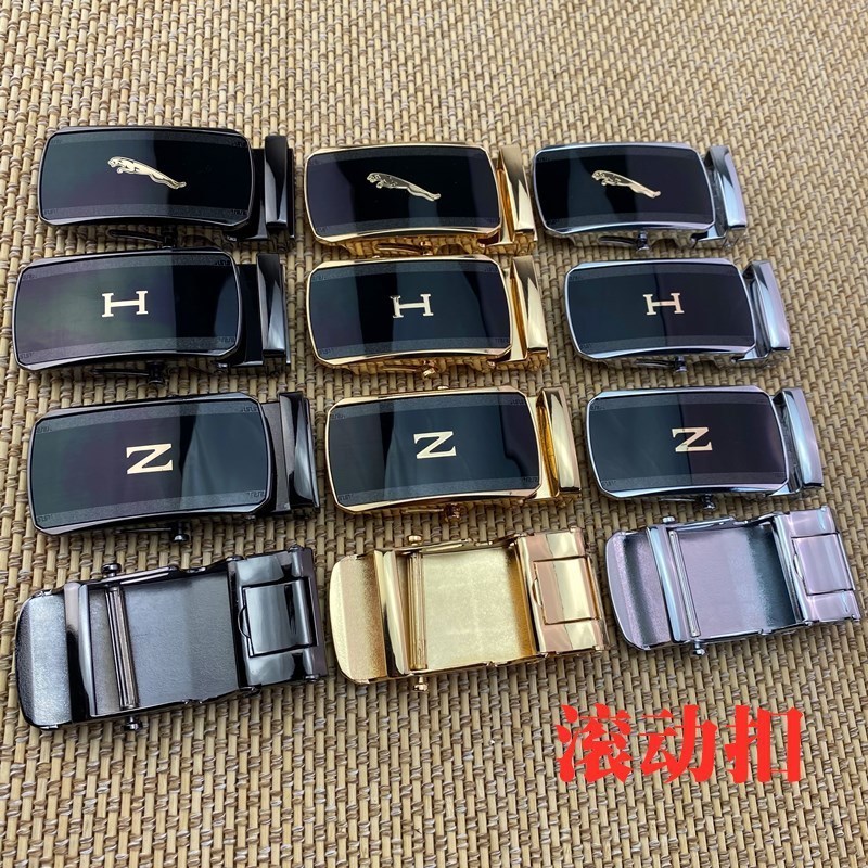 ヘッドレスローリングベルト、穴なし、メンズベルトバックル、パンツベルト、合金ボールバックル、ローラー自動バックル|undefined