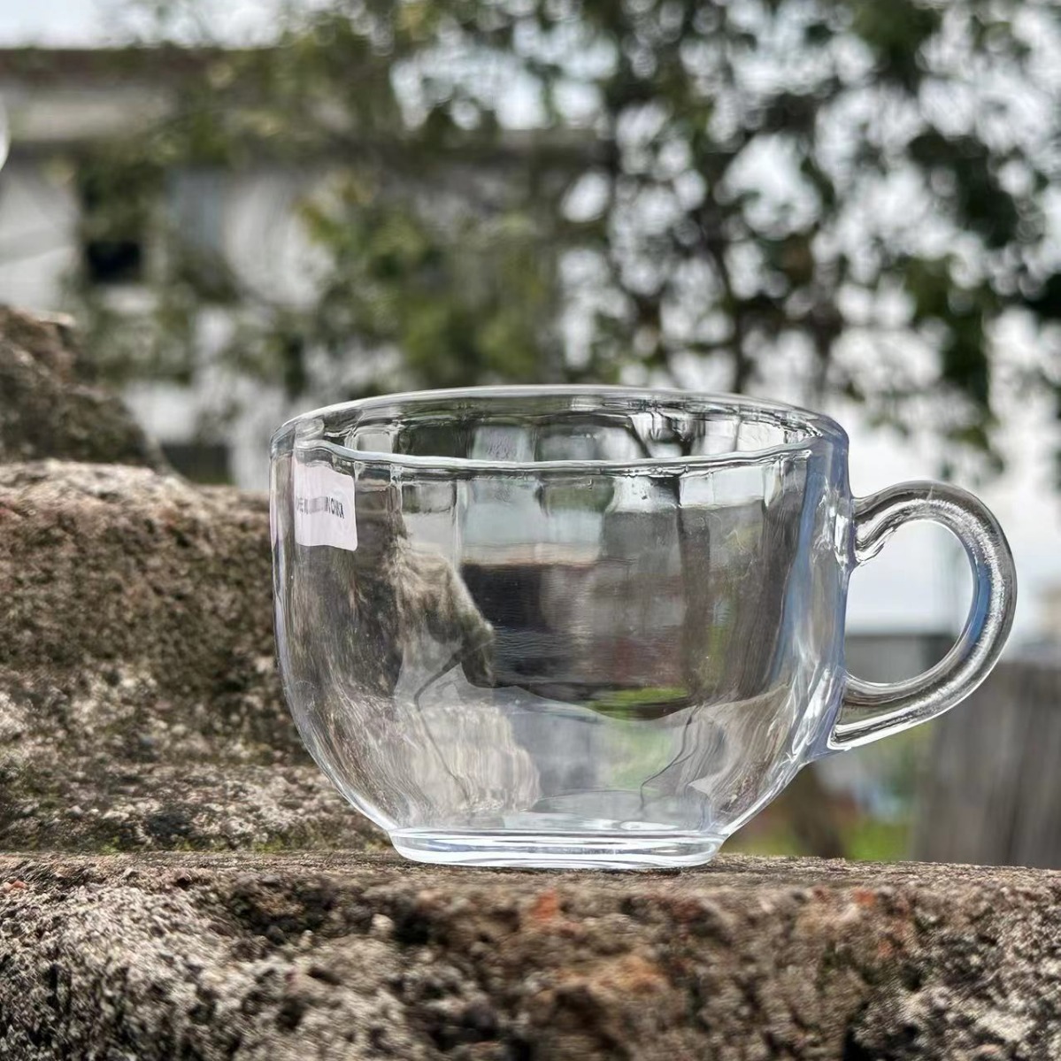 Ins 홈 유리 일본식 아침 식사 컵 대용량 머그잔 오트밀 컵 뚜껑 스푼 우유 컵 오트밀 그릇