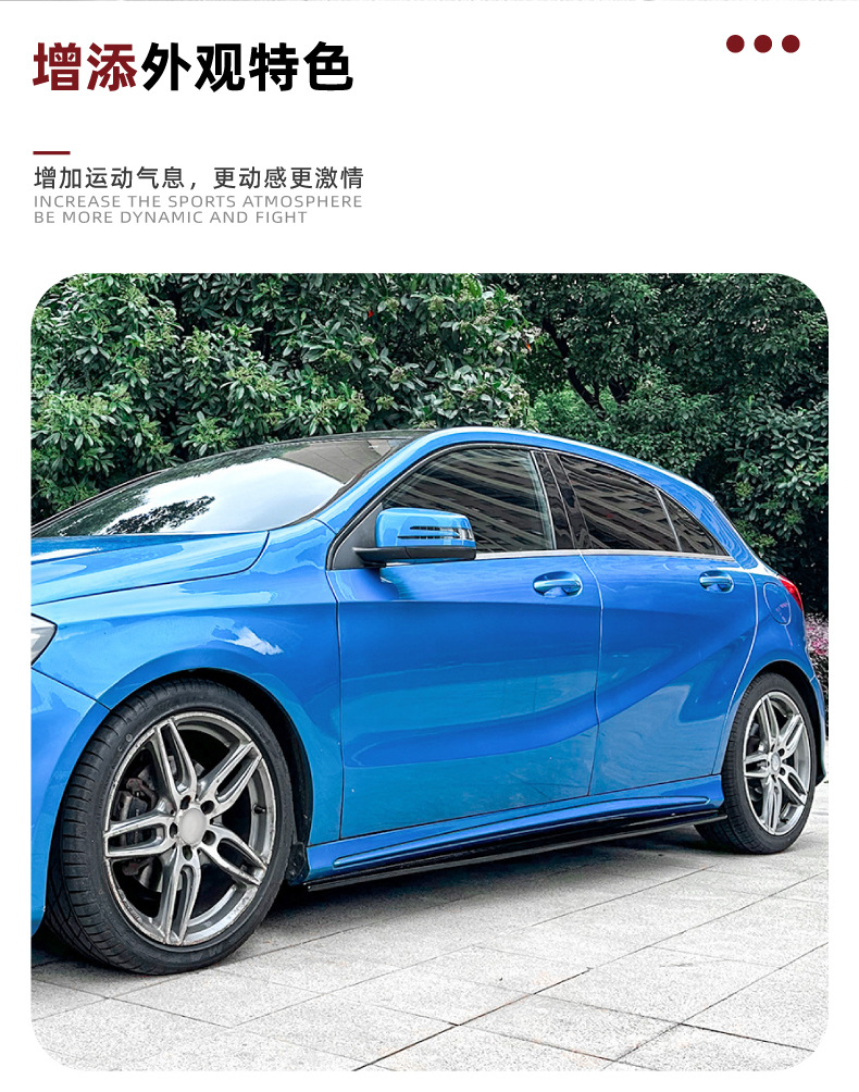 Side Skirts Body Kit for Mercedes-Benz A-Class W176 CLA C117 AMG 2013-2018