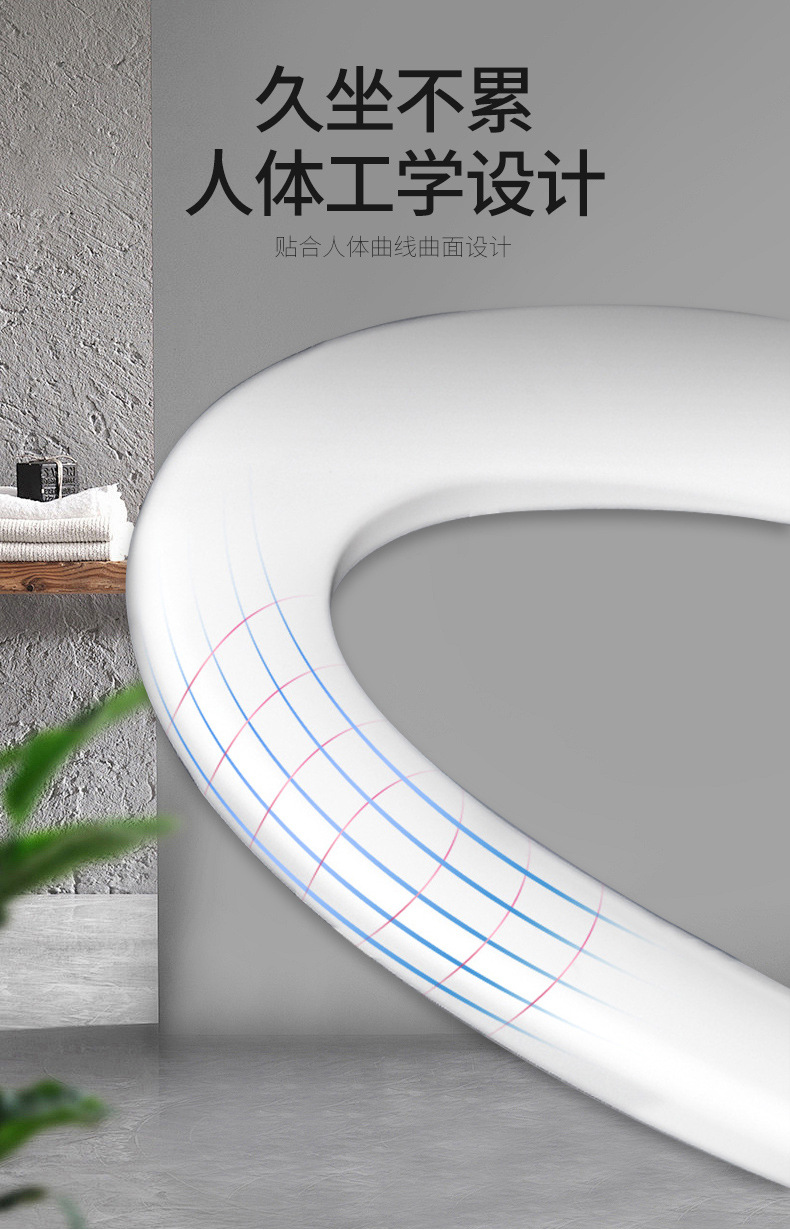 Factory wholesale thickened anti-breakage cover plate, large foot pad, universal large U-shaped toilet seat cover for household use undefined