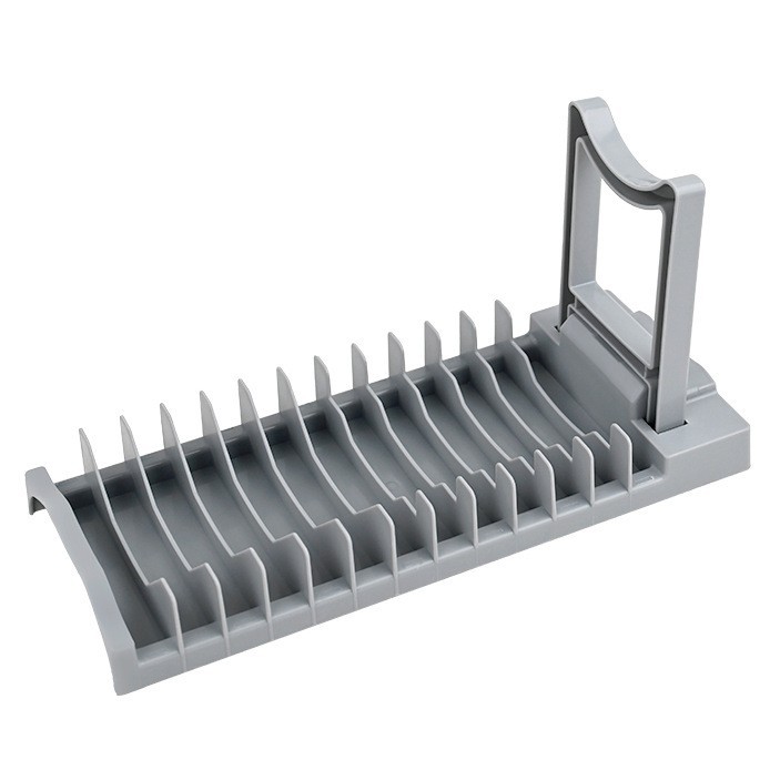 수납형 물기 제거 접시 건조대 - 회색