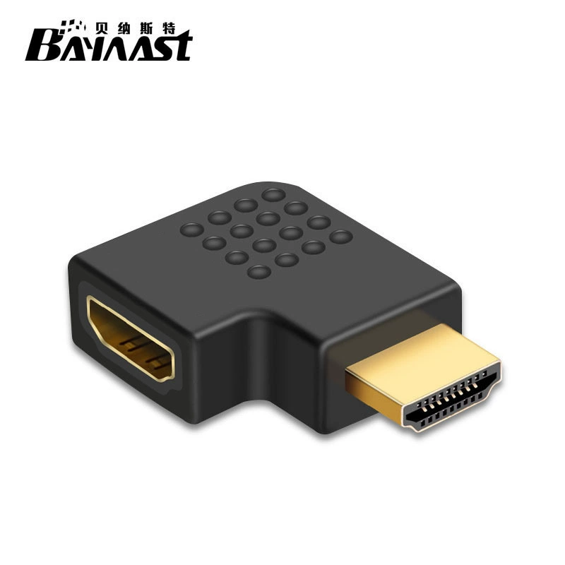 Левый/правый изгиб HDMI правый угол Поворотный адаптер ТВ HD кабель для передачи данных Мужской Поворотный адаптер