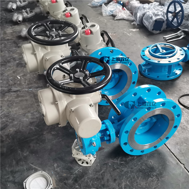 dn400电动硬密封蝶阀 D943H-16C加长杆电动碳钢法兰蝶阀