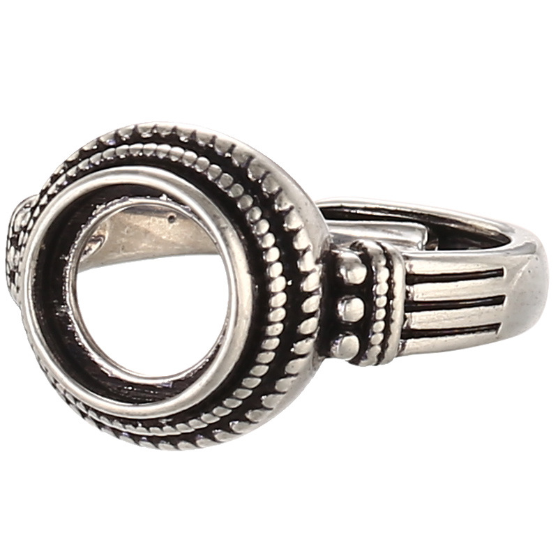 Design emerald retro fashionable small wedding ring wax agate