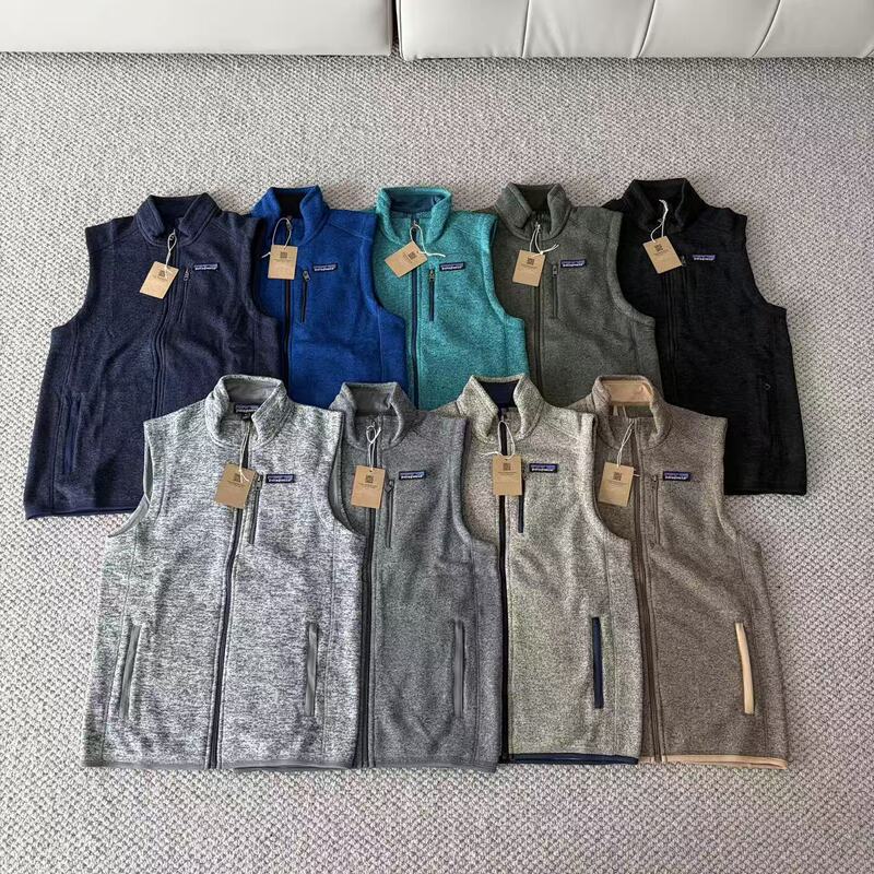 Cross-Border Foreign Trade Pata Better Sweater Vest Warm Fleece Stand-Up Collar Vest for Men and Women