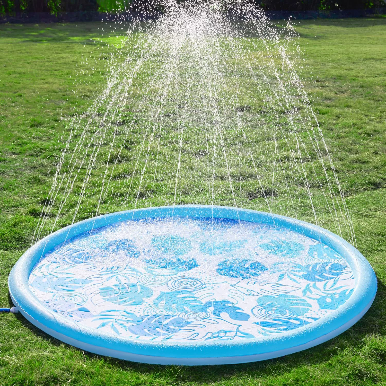 Летний ограниченный коврик для распыления воды из ПВХ с кленовым листом, коврик для игр с водой на открытом воздухе, полные стили, трансграничные новые продукты