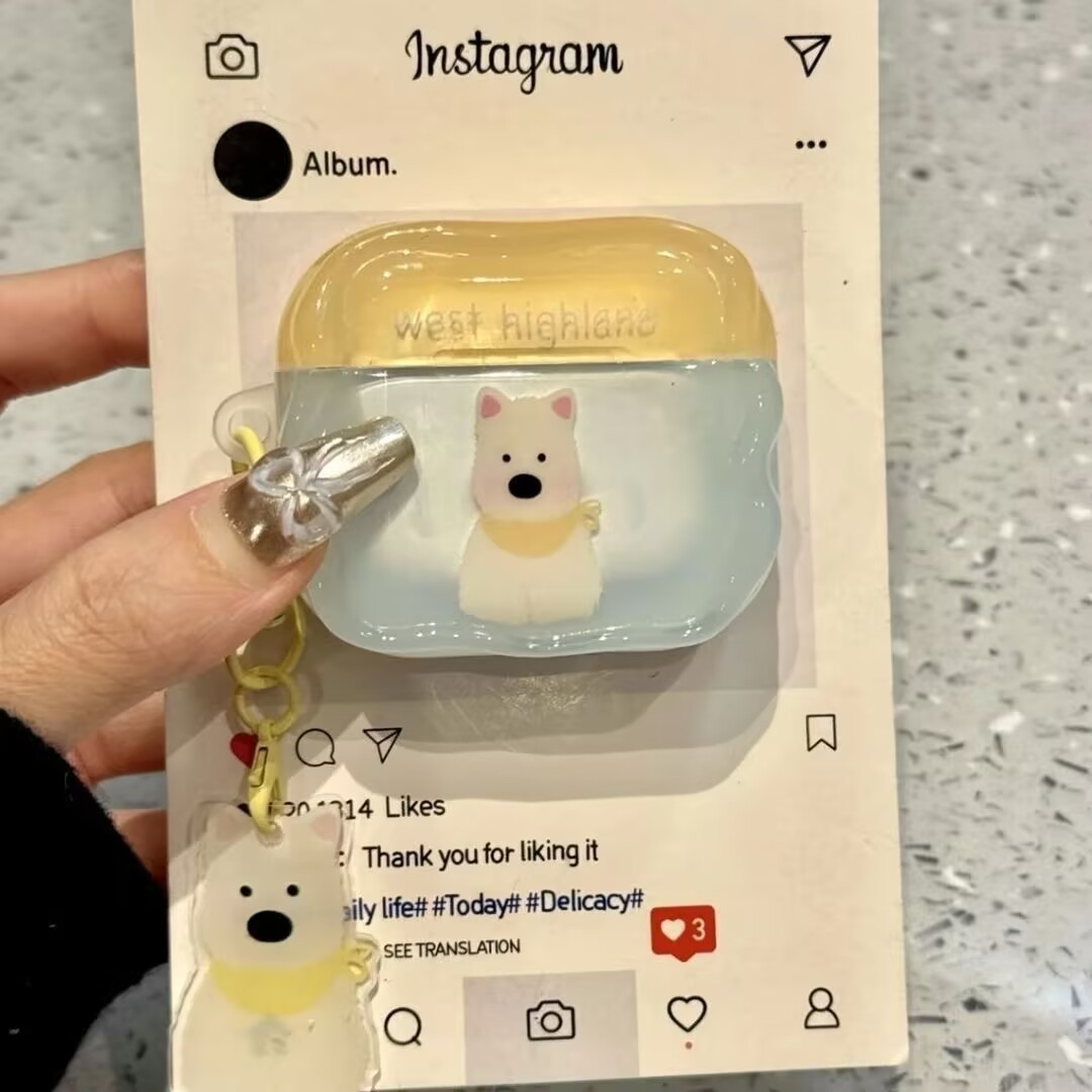 Love Penguin Bear West Highland Suitable for Airpods4 Protective Case Airpodspro2 Protective Case Airpods3