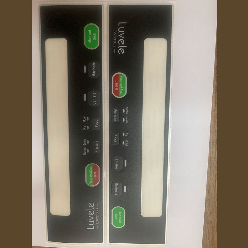厂家供应丝印PC面板 磨砂PC面板 触摸屏面贴丝印凸包按键控制面板