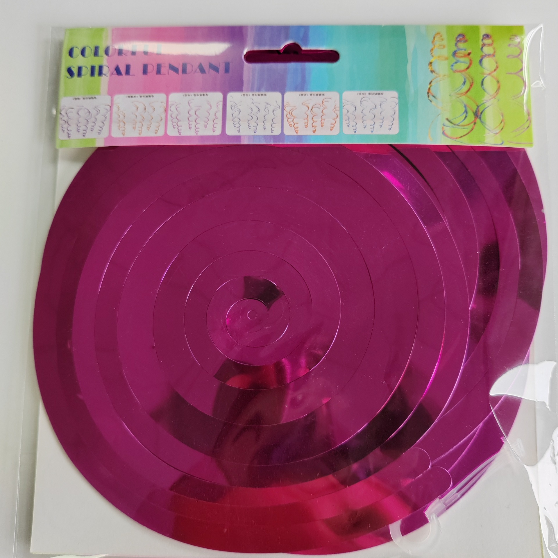 Fiesta transfronteriza doble espiral adornos Año Nuevo cumpleaños tema decoración tienda vórtice Garland lentejuelas colgante al por mayor