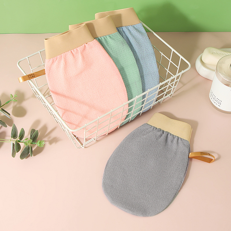 Estilo delgado para el hogar, potente de doble cara, indoloro, gris, hombres y mujeres, frotando barro, frotando toallas de baño, guantes para frotar la espalda, toalla de baño, artefacto de eliminación de barro