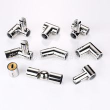 不锈钢连接件淋浴房玻璃不锈钢管法兰吊夹三通固定配件工厂直供