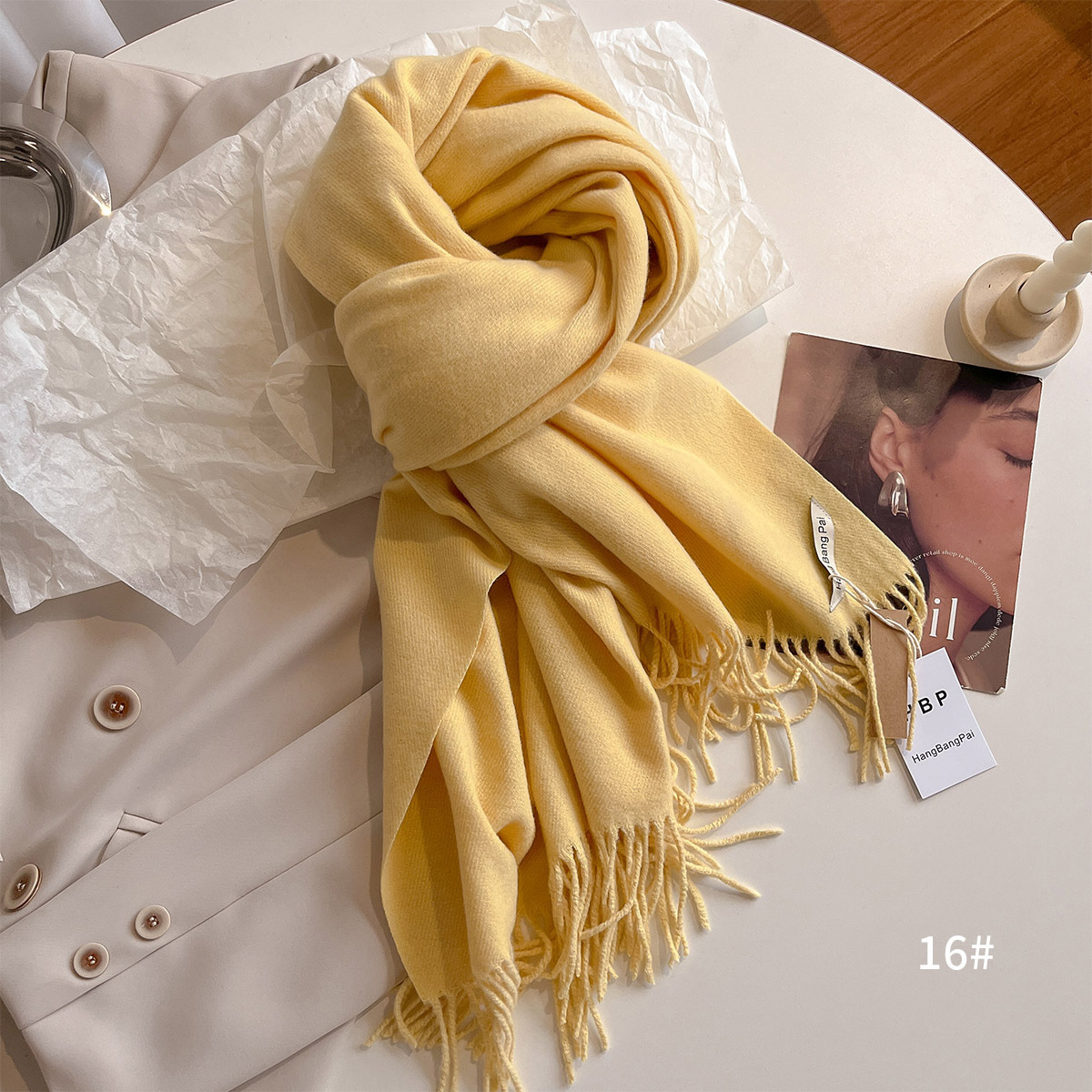 Nuova collezione autunno/inverno 2026: sciarpa in cashmere da donna, sensazione di alta qualità, mantello leggero di lusso con lettera H invernale, scaldacollo spesso e caldo_voghion.com