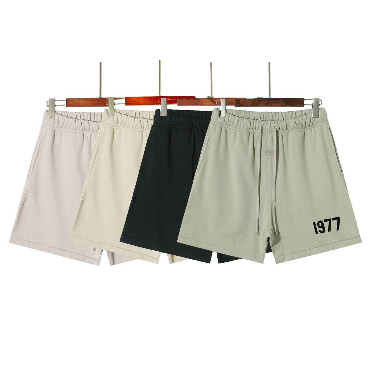 Трансграничный модный бренд FOG Double Line ESSENTIALS Flocking 1977 спортивные шорты на шнурке для мужчин и женщин High Street 7th