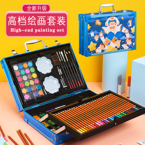 Children's paint set gift box student painting tools crayon painting pens art supplies watercolor set gift