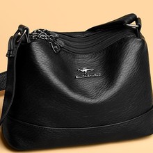 多隔层斜挎包包女大容量2024新款潮中年妈妈包中老年软皮单肩大包