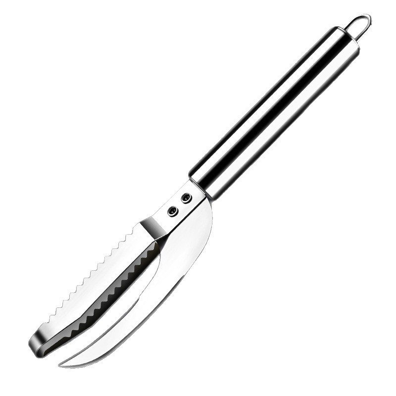 Acero inoxidable grueso para eliminar las escamas de peces de pescado, herramientas comerciales de excavación de pescado y escamas 1102