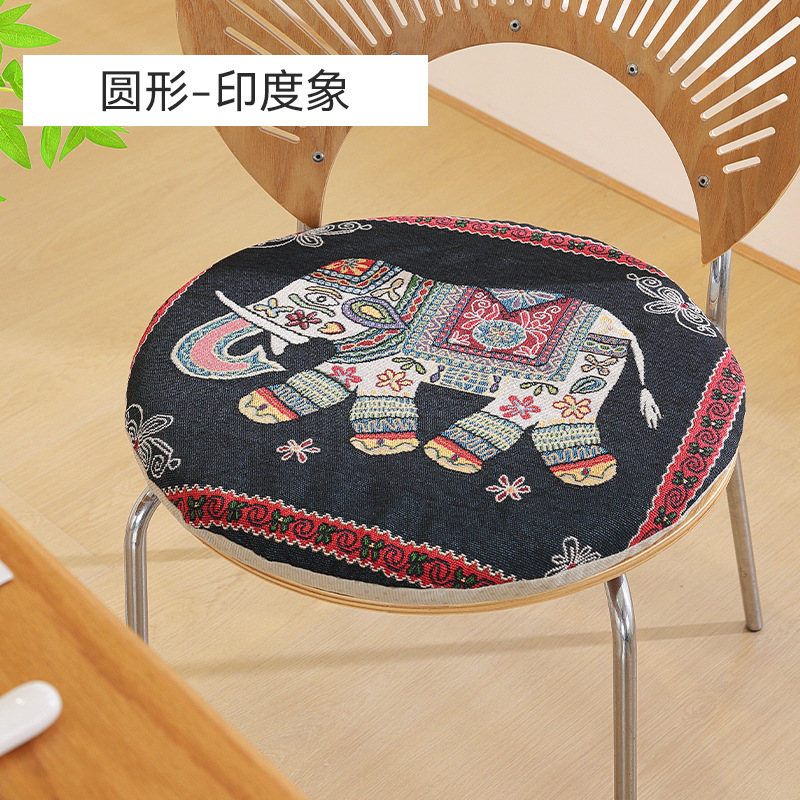 圆形提花防滑坐垫办公室久坐椅子椅垫家用装饰屁垫四季通用椅子垫|undefined