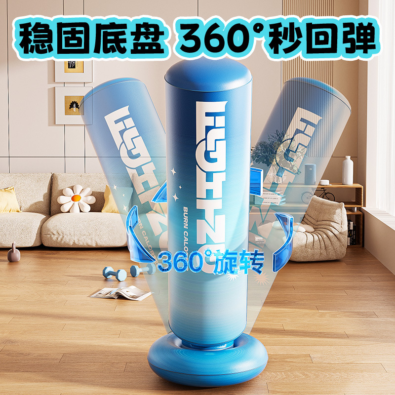 infláble tumbler pvc niños boxeo columna de sanda casera descompresión boxeo bolsa de arena con guantes de boxeo entrenador image 4
