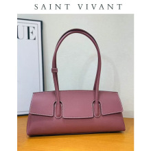 2025新款法棍包小众轻奢通勤女包真皮腋下包包女士手提单肩大眼包