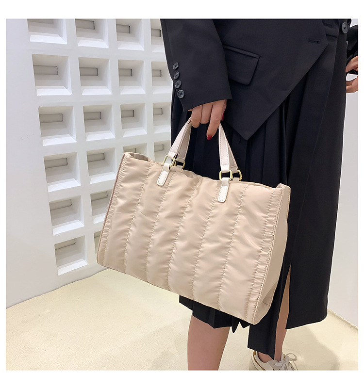Casual, Daily Occasion Women's Medium Nylon Solid Color Streetwear Zipper Tote Bag