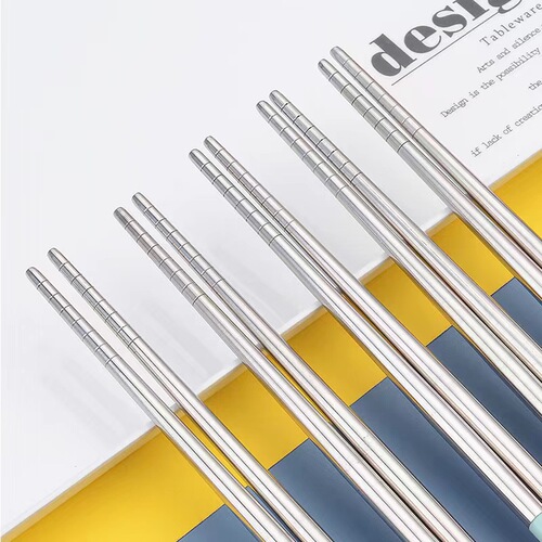 Wheat straw 304 stainless steel chopsticks color chopsticks national trend cross-border e-commerce chopsticks color wholesale Jieyang