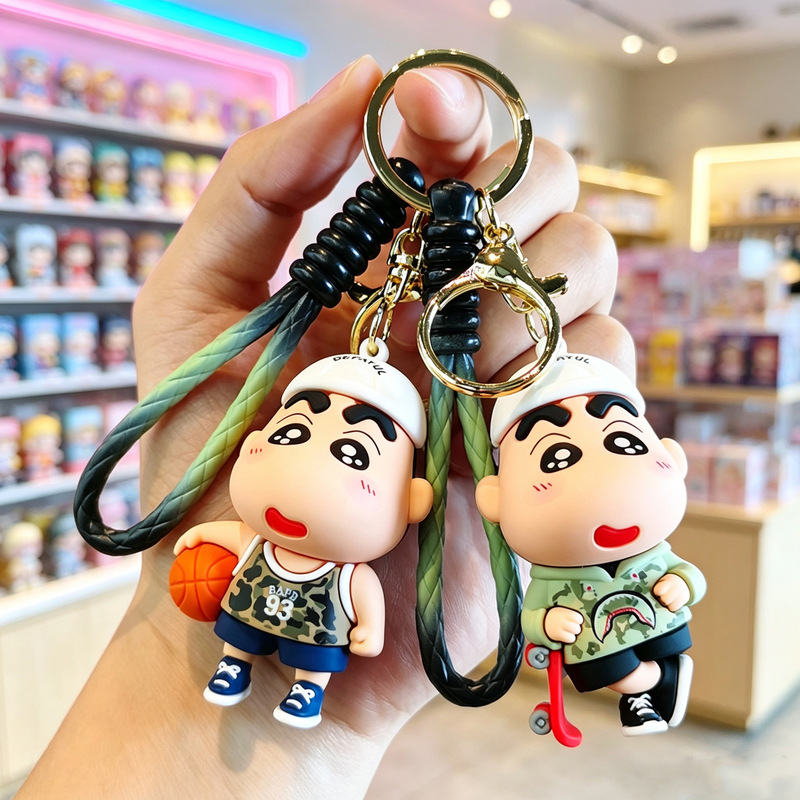 New Crayon Shin-chan keychain pendant, costume-changing doll accessory, car keychain, bag decoration, small gift New Crayon Shin-chan keychain pendant, costume-changing doll accessory, car keychain, bag decoration, small gift