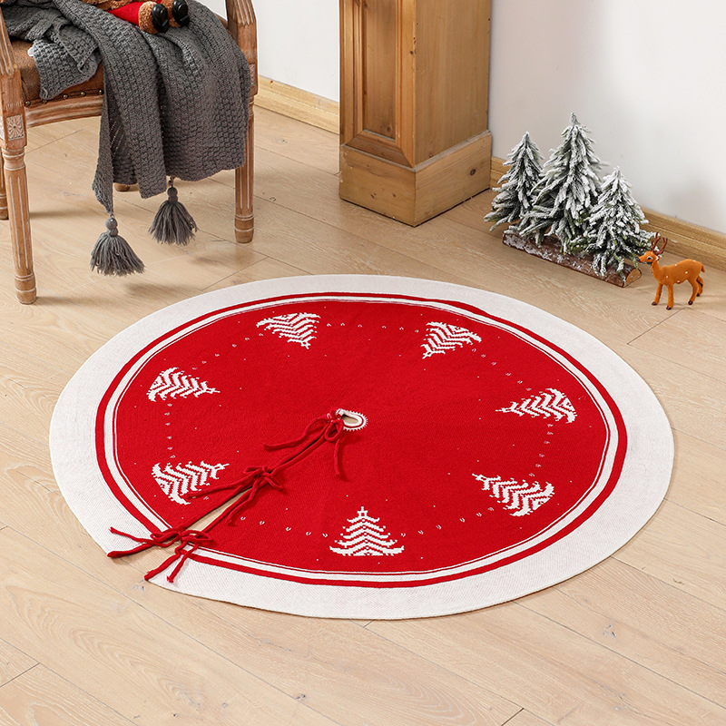 Comercio exterior transfronterizo nueva falda de árbol de Navidad copo de nieve alce felpa delantal de árbol de Navidad falda de árbol de Navidad decoraciones