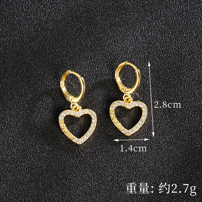 Collar de oro de arena vietnamita Pendientes Kit de línea de amor Sense de diseño de todo fósforo durante mucho tiempo Conjunto de joyería transfronterizo