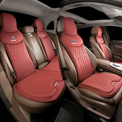 1 Series X1X2X3X4X5X6 Car Neck Pillow: Waist support - model-b-volcano-red-bmw-front-and-rear-seat-cushions-and-backrests-seven-piece-set