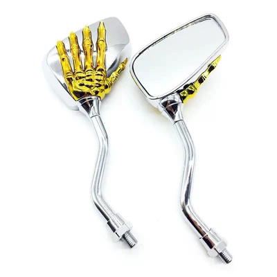 rearview mirror scooter modification: Motorcycle rearview mirror - gold