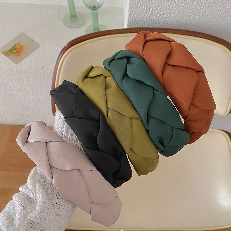 Japanese Style Solid Color Cloth Hair Band 1 Piece display picture 1