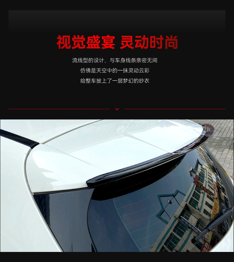 Applicable to 2013-2018 Mercedes-Benz A- Class w176 a180 a200 Small Tail Top Wing Fixed Wind Wing Cross-border Modified Parts