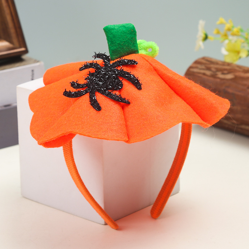 Amazon Cross-border Halloween gran sombrero de calabaza accesorios para el cabello tocado niños dibujos animados lindo diadema traje de fiesta de vacaciones