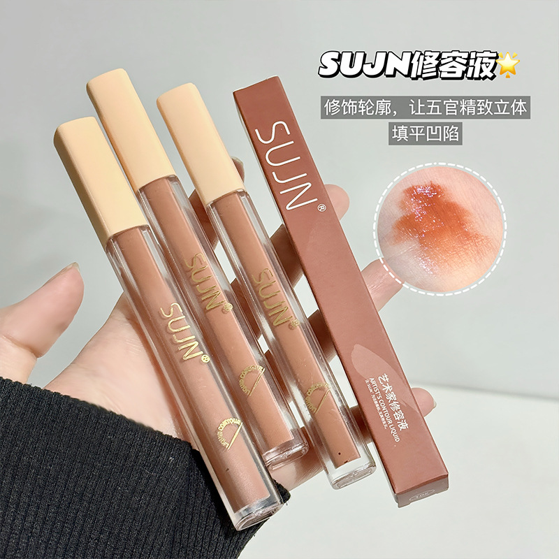 Sujn Plastic-Like Liquid Contouring Stick Nose Shadow Side Shadow Highlighter Contouring Pen Brightening Under-Eye Area Cross-Border Contouring Liquid Cross-Border