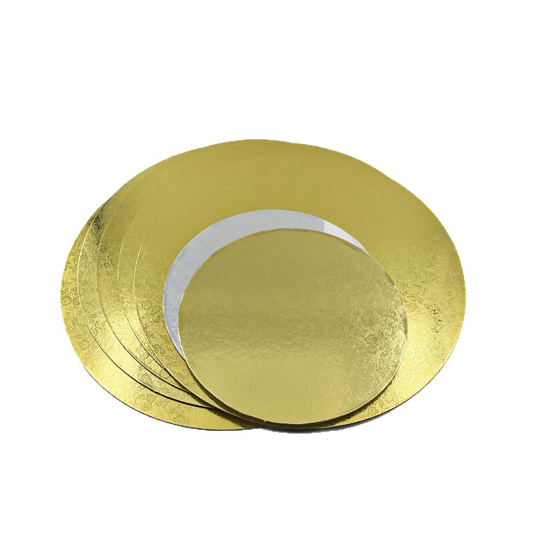 Transfronterizos exclusivos para la aprobación de productos desechables redondos dorados pastel de cumpleaños de papel placa base de pastel