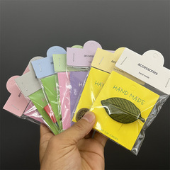 8X6 Folded Six-Color Card Head Accessory Packaging Cards Live Stream Hair Accessories Tags Card Paper Wholesale Street Vendor Supply