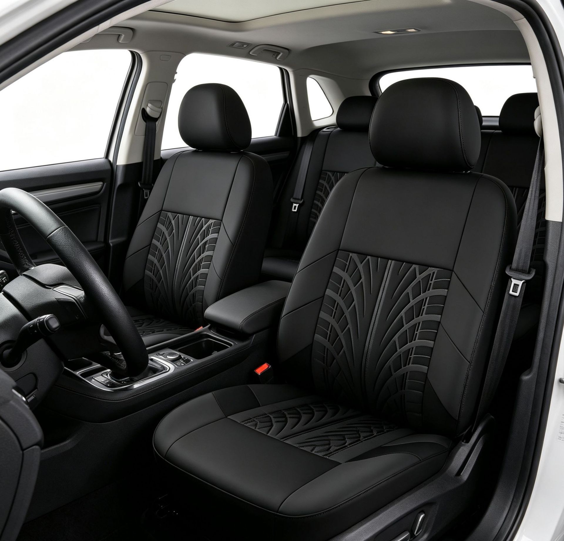 Cross-Border Hot-Selling Tire Pattern Embossed Knitted Fabric Four-Season Universal Car Seat Cover and Cushion Manufacturer Wholesale Amazon