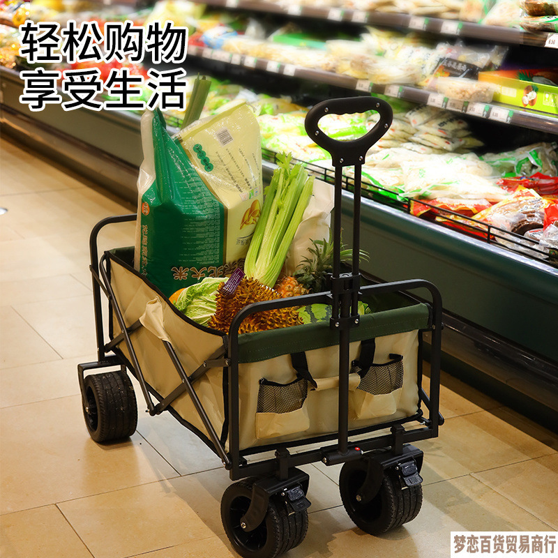 新しいリフティングキャンプカートキャンプトレーラー屋外折りたたみキャンプトロリーピクニックカート屋台トロリー|undefined
