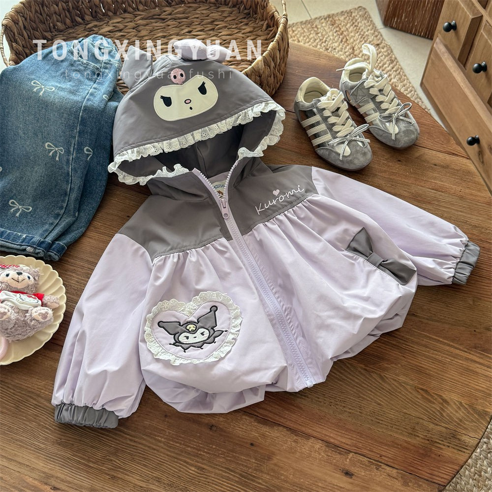 Chaqueta de niña redonda estrella infantil, estilo de primavera y otoño, nueva calle frita, estilo occidental, principios de otoño, chica delgada, top con capucha Kulomi