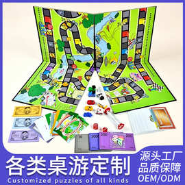 源头工厂定制纸质桌游套装英文棋盘硬纸板桌面游戏卡益智教育游戏