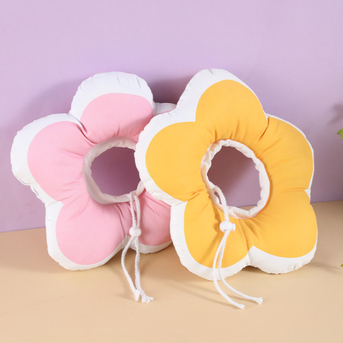 New Waterproof Cartoon Flower Elizabethan Circle Cat Beauty Cover Cat Neck Cover Protective Cover Pet Collar Wholesale