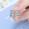 Fresh wavy line ring, Korean style, on index finger