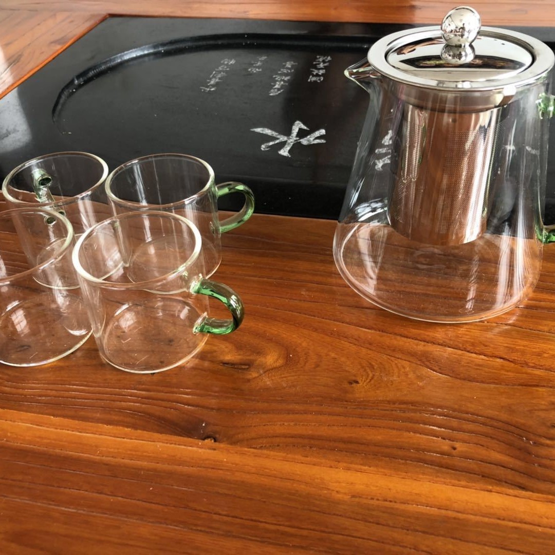 Juego de Té de Vidrio Resistente al Calor para Oficina