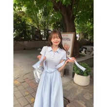 �и�С����Ů�ļ����|�OӋ��Ư���B��ȹ�{ɫ�󷽶���ȹ��
