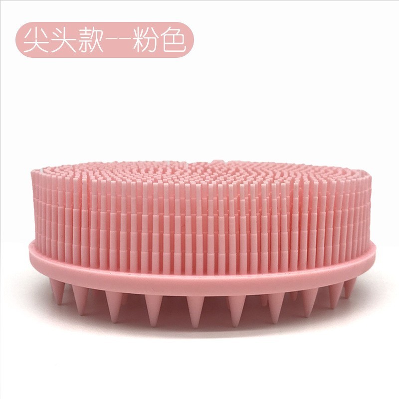 跨境现货硅胶洗澡刷 猫狗顺毛清洁触觉刷毛发梳洗椭圆洗头洗澡刷|undefined
