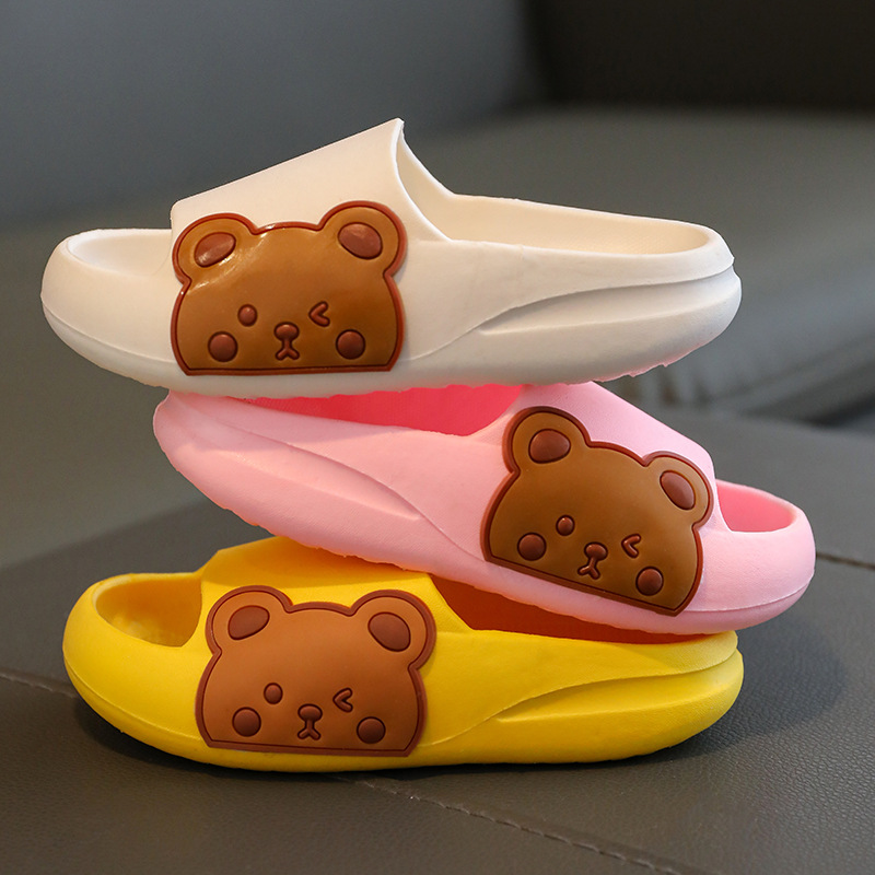 Children's Slippers Summer PVC Soft Sole Non-Slip Cartoon Cute Sandals Home Bathroom Children's Household Children's Shoes Free Shipping